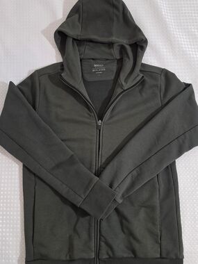 Boggi Milano B-Relaxed Sustainable Full-Zip Hoodie Jacket - Army Green - Men's S